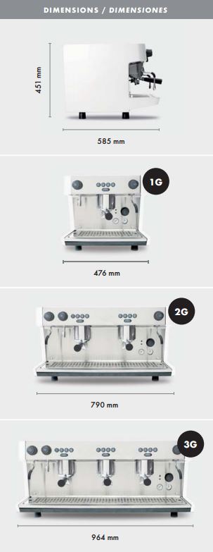 Iberital Intenz Espresso Machine Dimensions