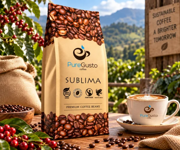 SUBLIMA Triple Certified - FairTrade - Rainforest - Organic Origin Coffee Beans 6 x 1 KG