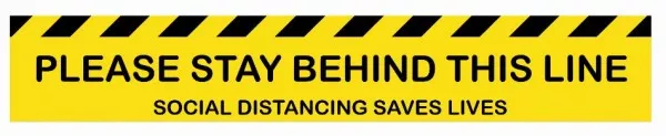 Stay Behind The Line - Anti Slip Floor Sticker