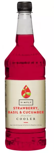 Simply Strawberry, Basil & Cucumber Cooler - 1 Litre