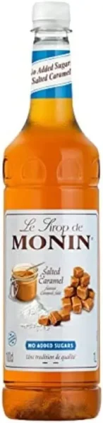 MONIN No Added Sugar Salted Caramel Syrup 1L
