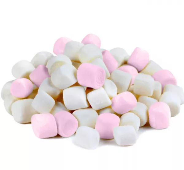 Pink & White Mini Halal Marshmallows 1 KG