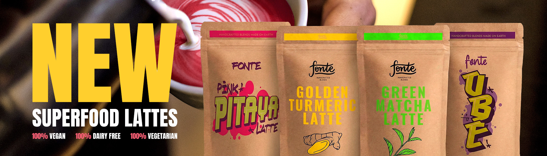 Superfood Lattes, Beetroot Latte, Turmeric Latte, Matcha Latte