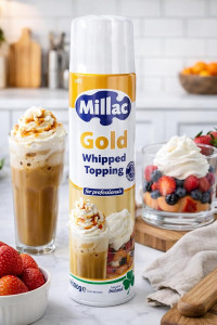 Millac Supreme Gold Squirty Whipped Cream Aerosol XL 500g (small image 5)
