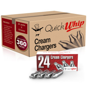 Quick Whip Cream Chargers - 24 Pack - 8g - Cream Whipper Bulbs (small image 2)