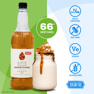 Simply Sugar Free Honeycomb Syrup - 1 Litre (small image 3)