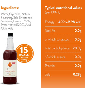 Simply Sugar Free Pumpkin Spice Syrup - 1 Litre (small image 3)