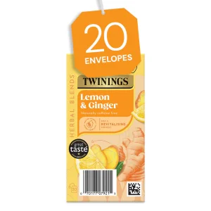 Twinings Lemon & Ginger Infusion x 20 Envelope Tea Bags