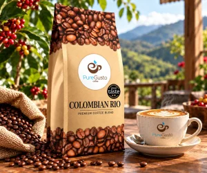PureGusto Colombian Rio - 2 Time Great Taste Award Coffee Beans 6 x 1 KG