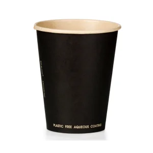 Aqueous Biodegradable - Black - Plastic Free - Single Wall Cups & Lids (small image 2)