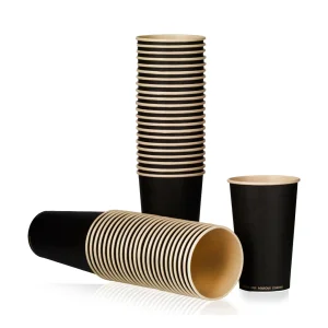 Aqueous Biodegradable - Black - Plastic Free - Single Wall Cups & Lids (small image 3)