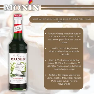 MONIN MATCHA Syrup - 700ml Glass (small image 4)