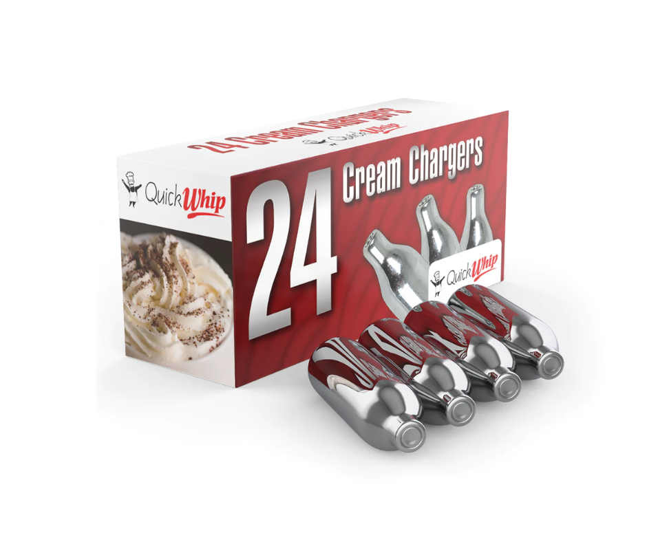 Quick Whip Cream Chargers - 24 Pack - 8g - Cream Whipper Bulbs