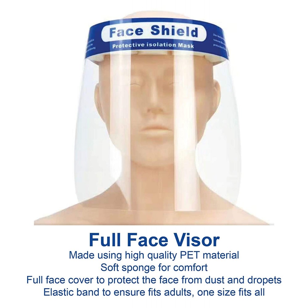 Safety Face Shield - Full Protection Wide Visor