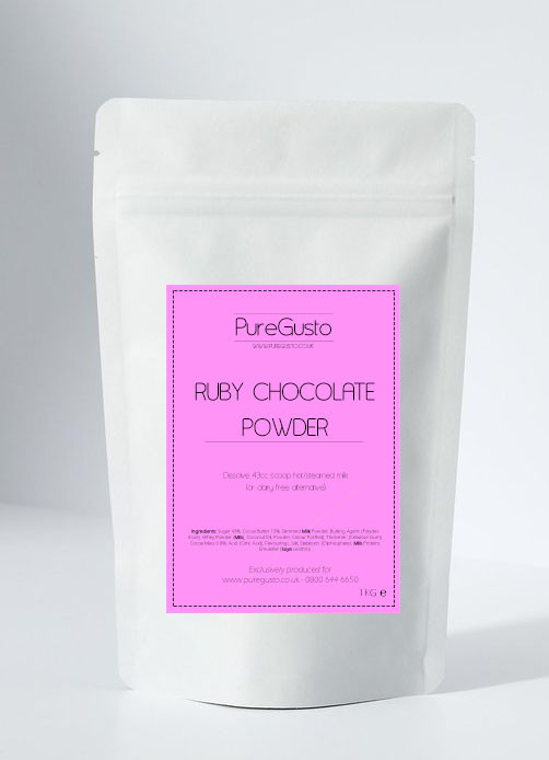 PureGusto Ruby Hot Chocolate Powder Costa Style Ruby Chocolate Drink