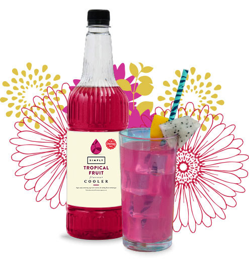Simply Tropical Fruit Cooler - 1 Litre & FREE PUMP