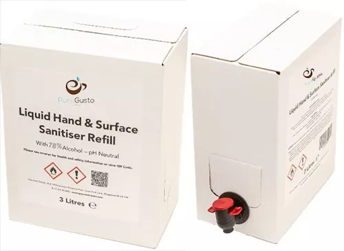 Hand & Surface Sanitiser - 3 Litre Box With Tap