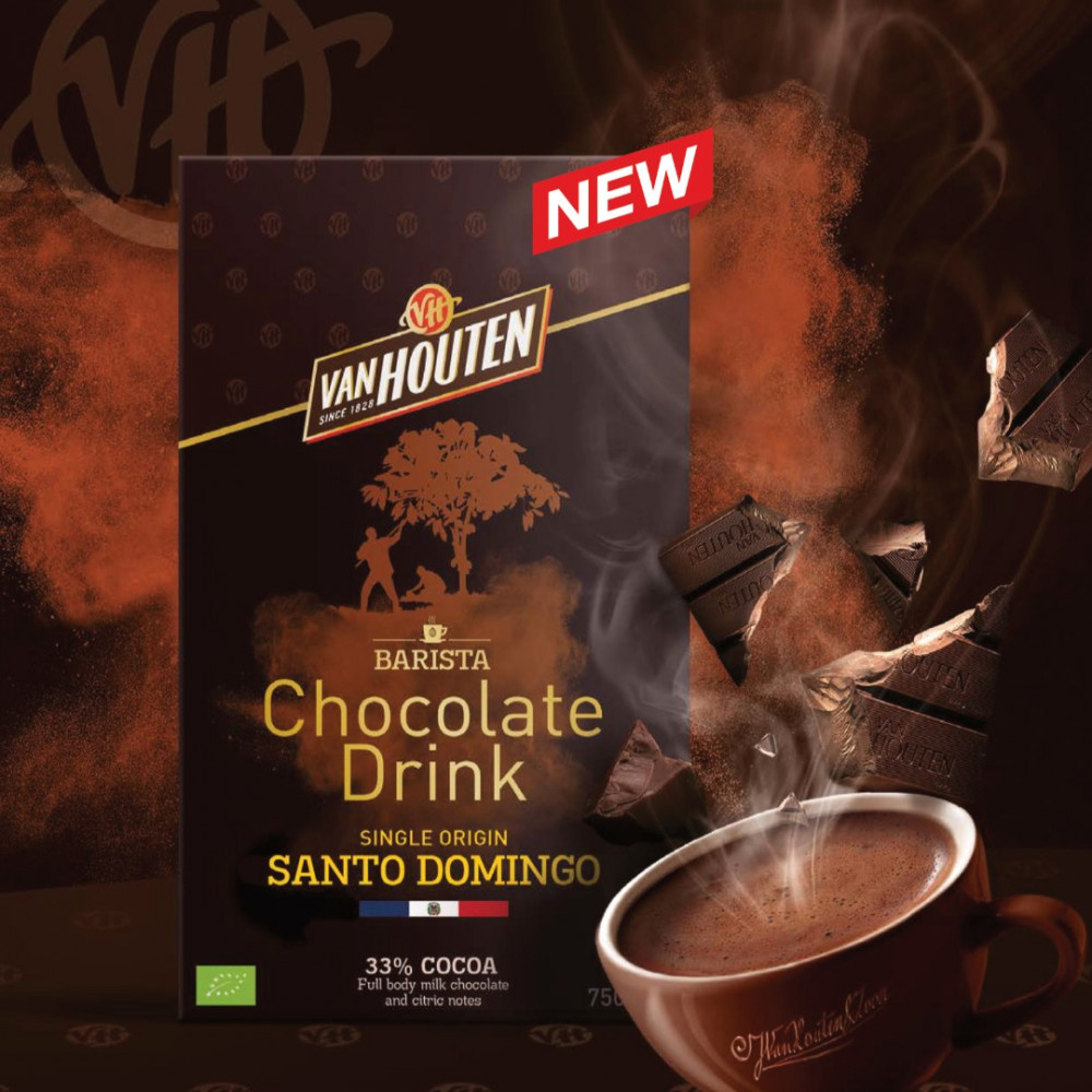 Van Houten AWARD WINNING - Single Origin - Santo Domingo ORGANIC Hot Chocolate 750g