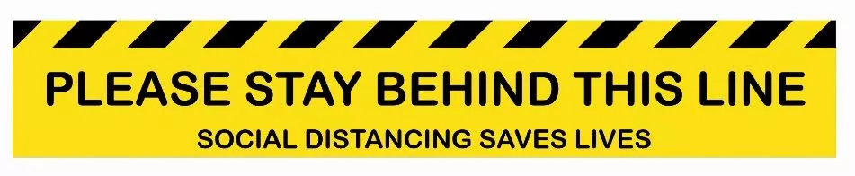 Stay Behind The Line - Anti Slip Floor Sticker