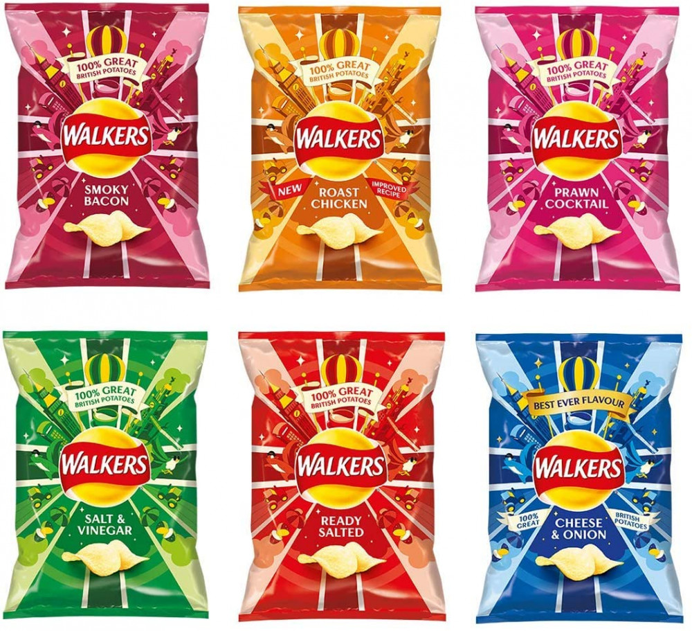 Walkers Crisps Catering Boxes - 32 Packs x 32.5g