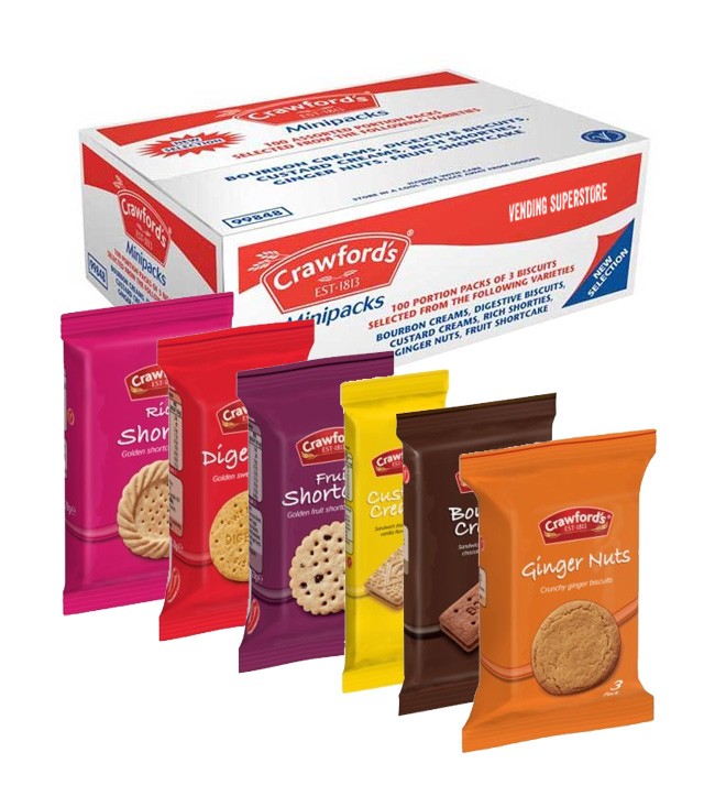 Crawfords Mini Assortment Packs x 100