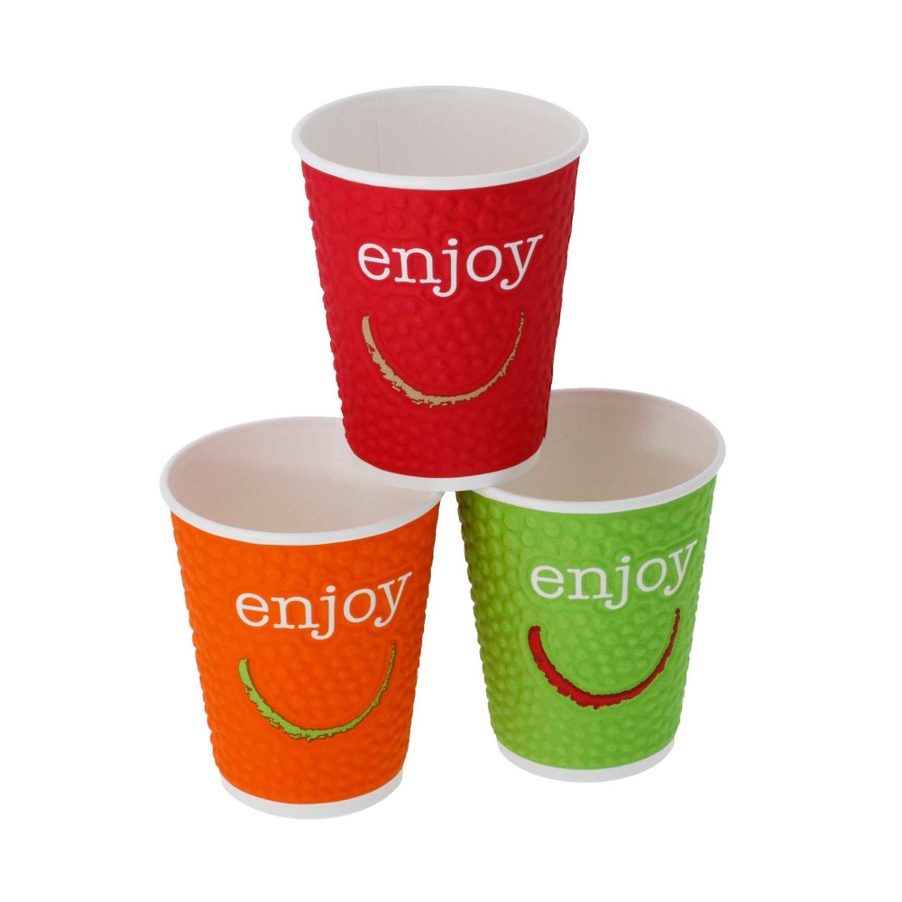 Enjoy Bubble Triple Wall Coffee Cups & Lids